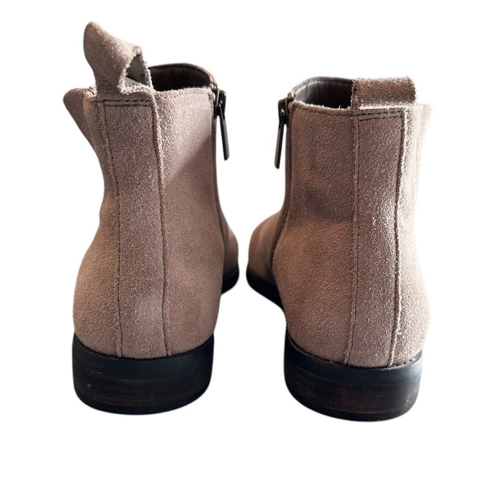 Lands End Ankle Bootie Women's 10 Tan Suede Chelsea Side Zip Beige Western Boho - Picture 5 of 9